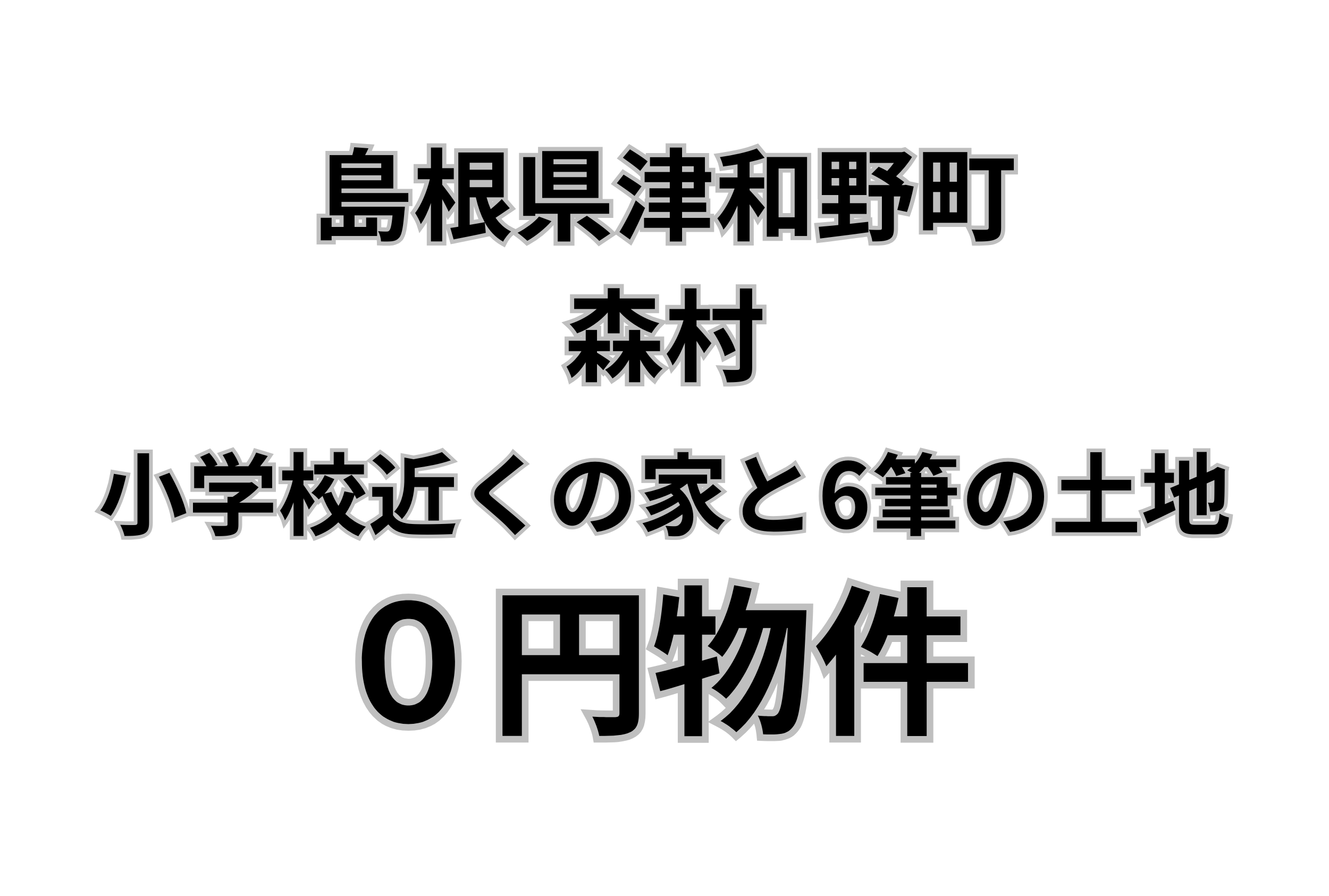 小学校近くの家と6筆の土地