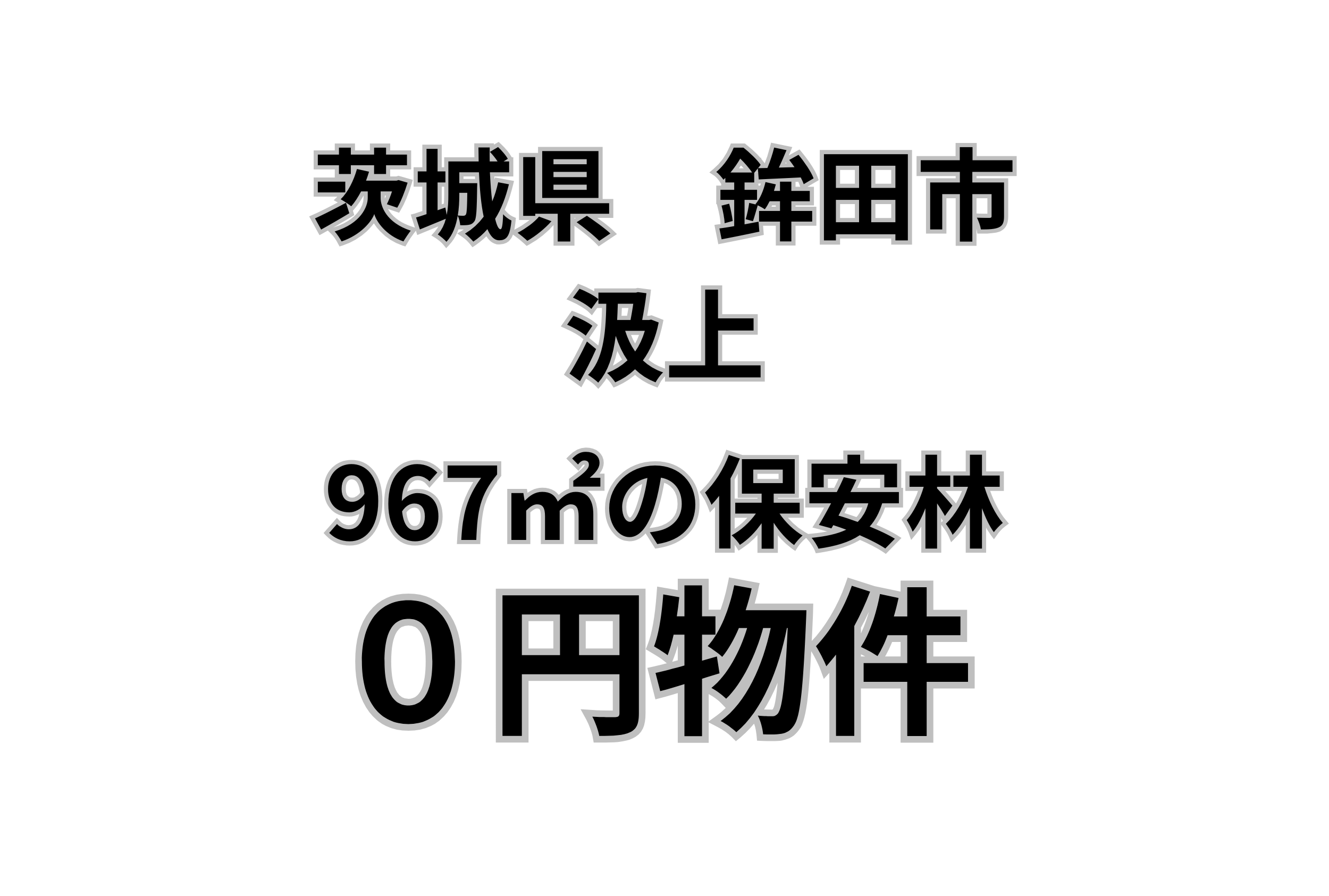 967㎡の保安林、お譲りします。